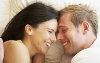 Female and Male are happy family