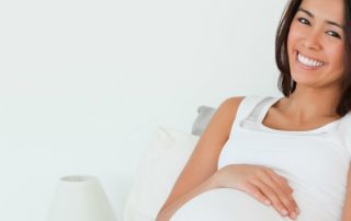 happy mother after visiting london clinic