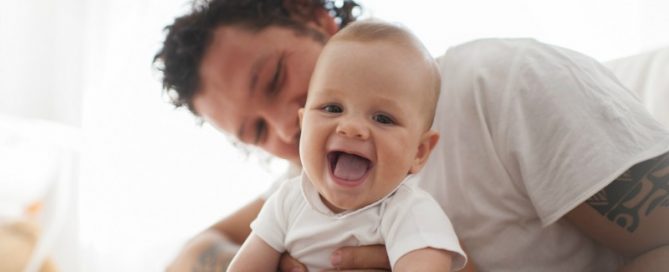 Happy Baby and Father before using Trak