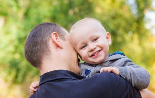 Father and Son after visiting london clinic