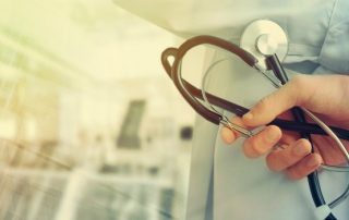 Doctor for varicocele and stethoscope