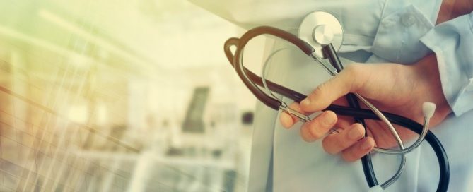 Doctor for varicocele and stethoscope